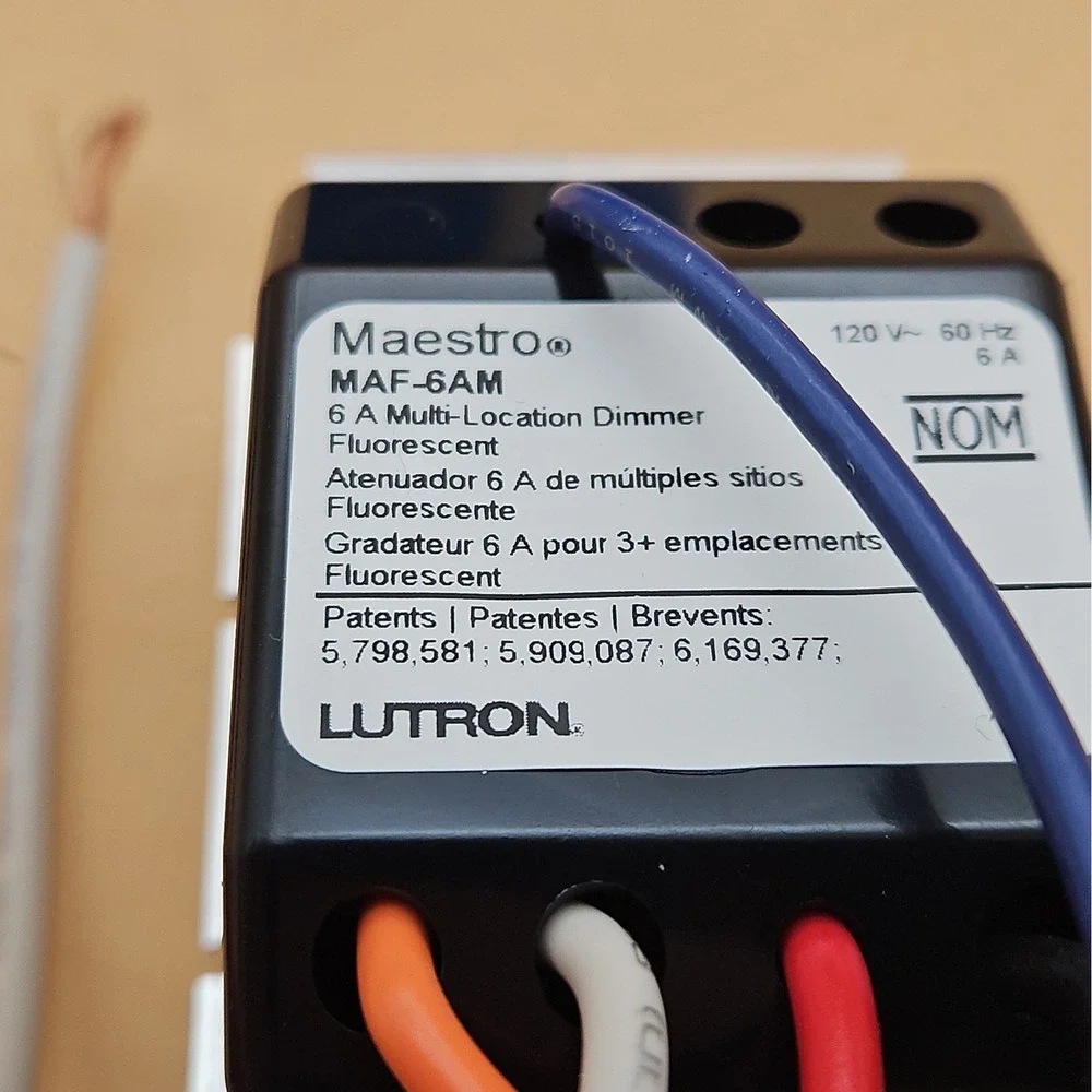 Lutron Maestro MAF-6AM-IV Dimmer Switch Ivory Color New Open Box MAF-6AM